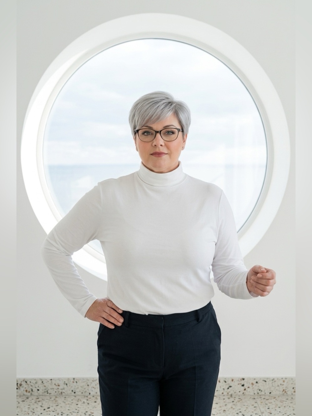 Plus Size Turtleneck Top - Size 4XL